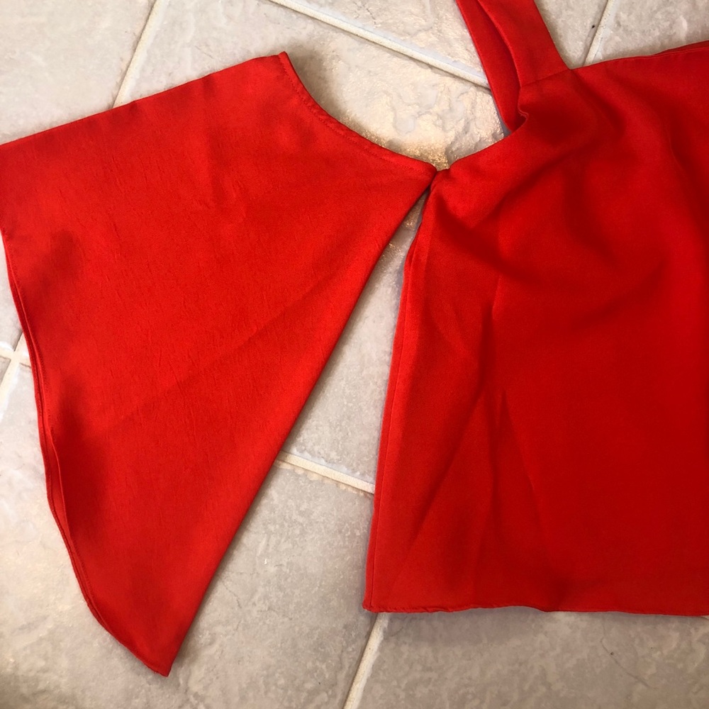 Red/Orange Off the Shoulder Top